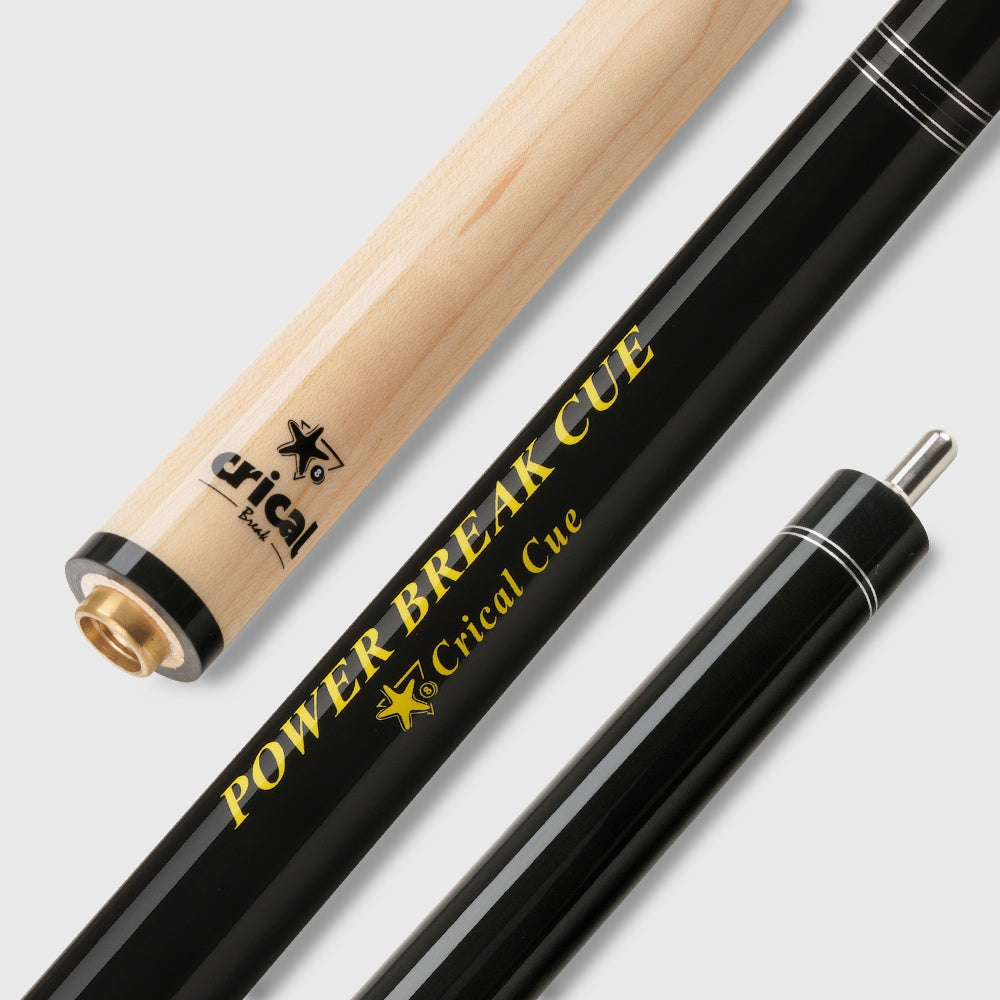 【Crical】Break Jump Cue with 3 Piece Heavy Hitter Jump Break Cue 13.2mm Tip Punch Cue Professional Jump Cue (Black)