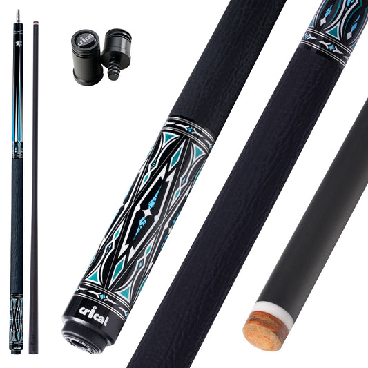 【Crical】CXD-3RF Carbon Fiber Pool Cue Stick with 12.5mm Tip leather grip Low Deflection shaft for Billiard Cue Sticks