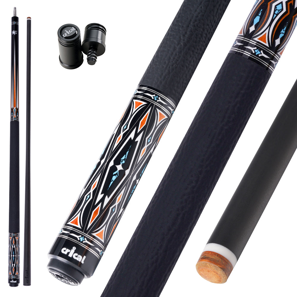 【CRICAL】CXD-2BF Carbon Fiber Pool Cue Stick with 12.5mm Tip leather grip Low Deflection shaft for Billiard Cue Sticks