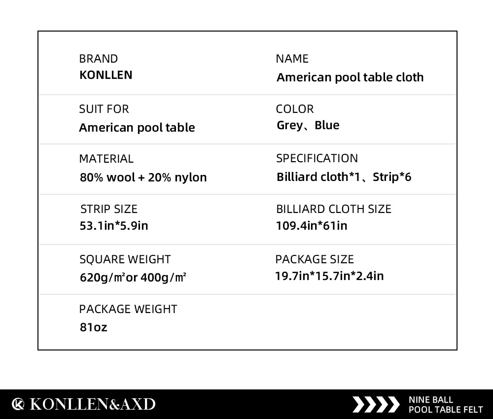 Konllen 9FT Table Cloth