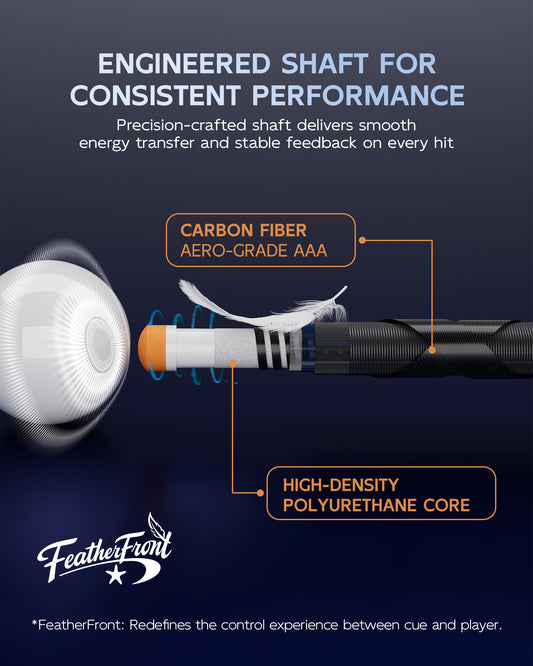 【CRICAL】CXD-3YF Carbon Fiber Pool Cue Stick with 12.5mm Tip leather grip Low Deflection shaft for Billiard Cue Sticks