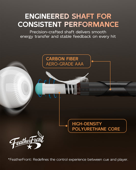 【CRICAL】CXD-2F Carbon Fiber Pool Cue Stick with 12.5mm Tip leather grip Low Deflection shaft for Billiard Cue Sticks