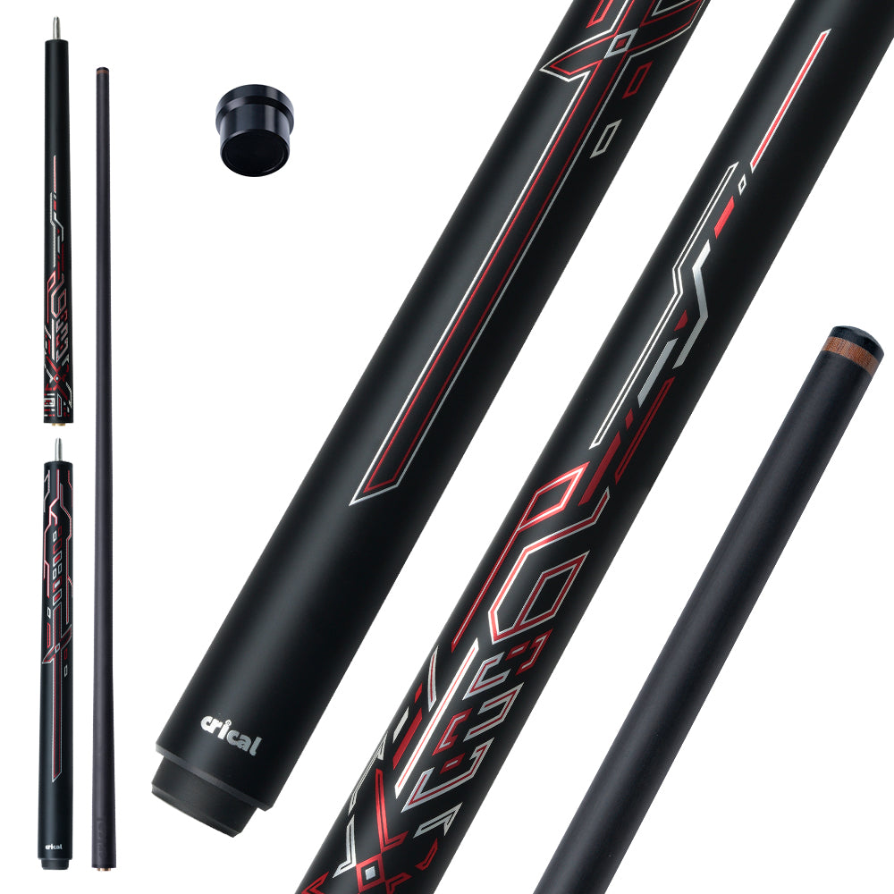 【Crical】2 in 1 Carbon Energy Break Punch Kick-off Jump Billiard Pool Cue Stick 13mm Break Jump Cue Stick