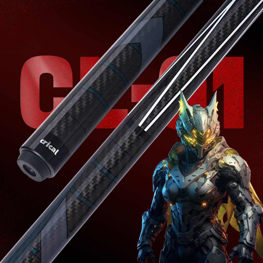 【Crical】CL-01 Carbon Fiber Pool Cue Stick with 12.5mm Tip Low Deflection shaft for Billiard Cue Sticks