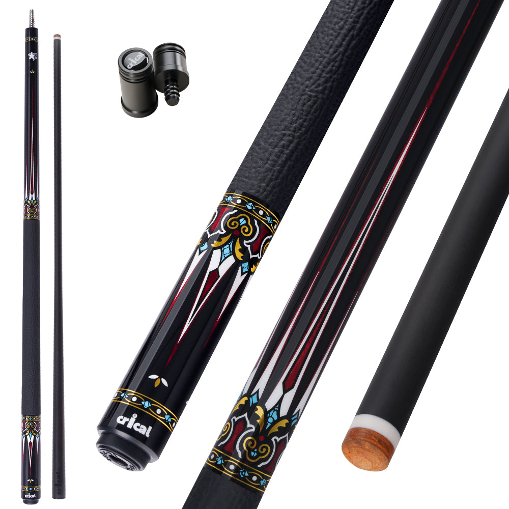 【Crical】CXD-2YF Carbon Fiber Pool Cue Stick with 12.5mm Tip leather grip Low Deflection shaft for Billiard Cue Sticks
