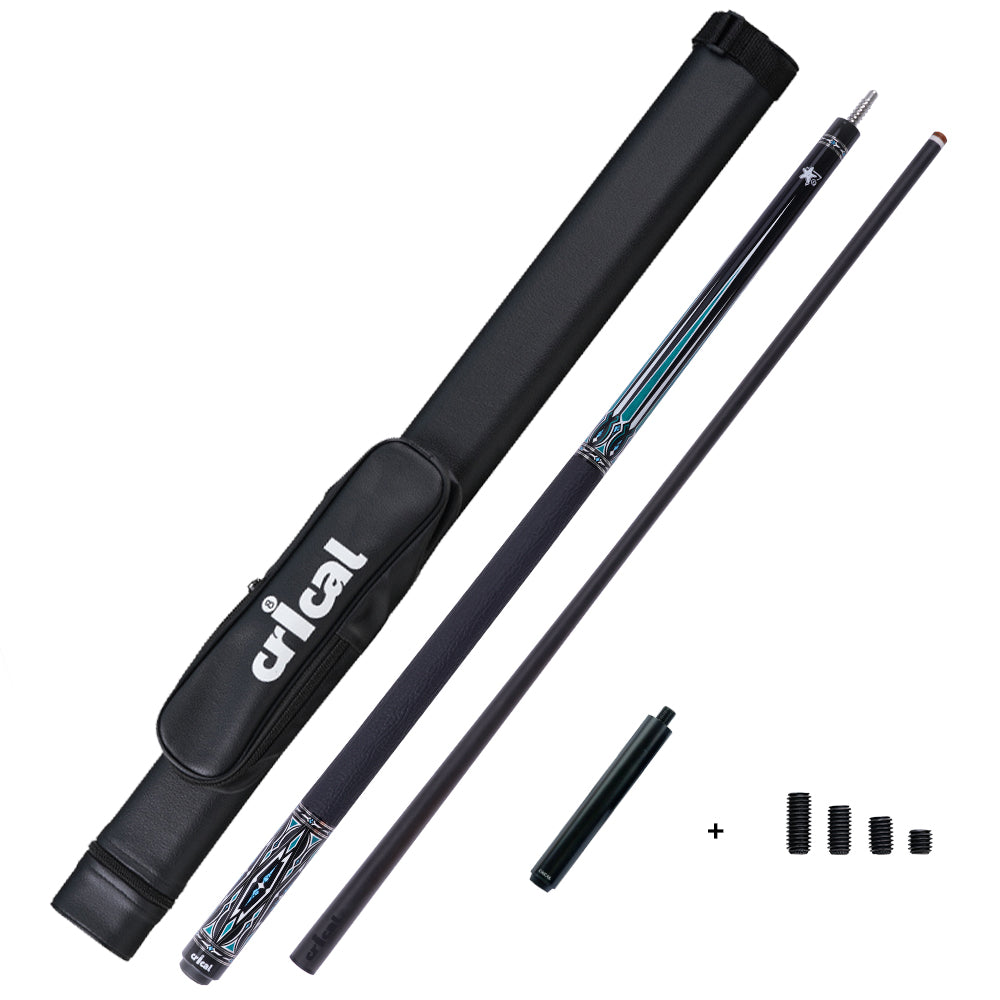 【CRICAL】CXD-2F 碳纤维台球杆,带 12.5 毫米尖头皮革握把,低偏转杆身,适用于台球杆