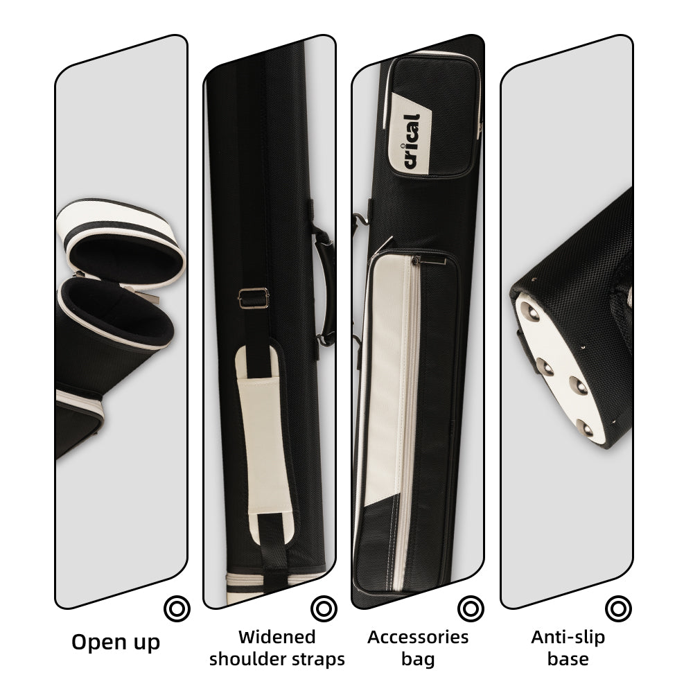 【Crical】Pool Cue Case with 6 Holes 2*4 case 2 butts 4 shafts pool cue bag for 1/2 Billiard cue cases