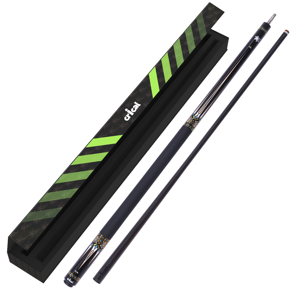 【CRICAL】CXD-3YF 碳纤维台球杆,带 12.5 毫米尖头皮革握把,低偏转杆身,适用于台球杆