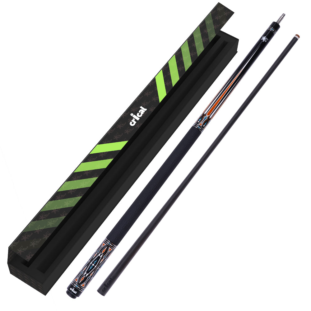 【CRICAL】CXD-2F 碳纤维台球杆,带 12.5 毫米尖头皮革握把,低偏转杆身,适用于台球杆