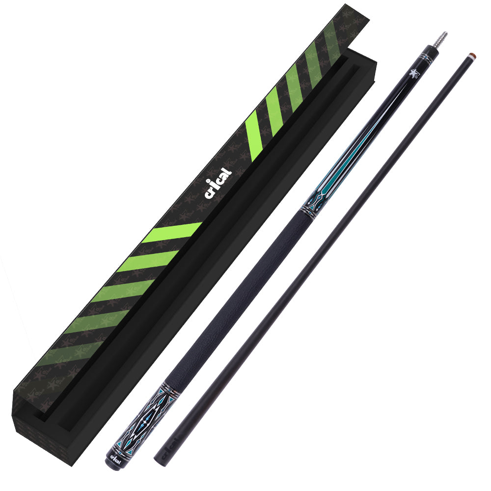 【CRICAL】CXD-2F 碳纤维台球杆,带 12.5 毫米尖头皮革握把,低偏转杆身,适用于台球杆
