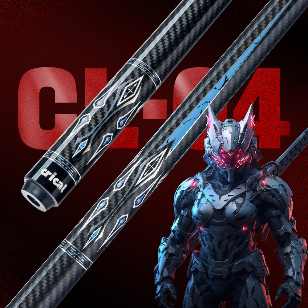 【CRICAL】CL-04 碳纤维台球杆,12.5mm 杆头,低偏转杆身,适用于台球杆