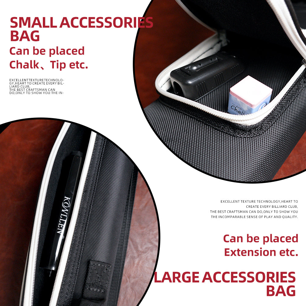 【Crical】Pool Cue Case with 6 Holes 2*4 case 2 butts 4 shafts pool cue bag for 1/2 Billiard cue cases