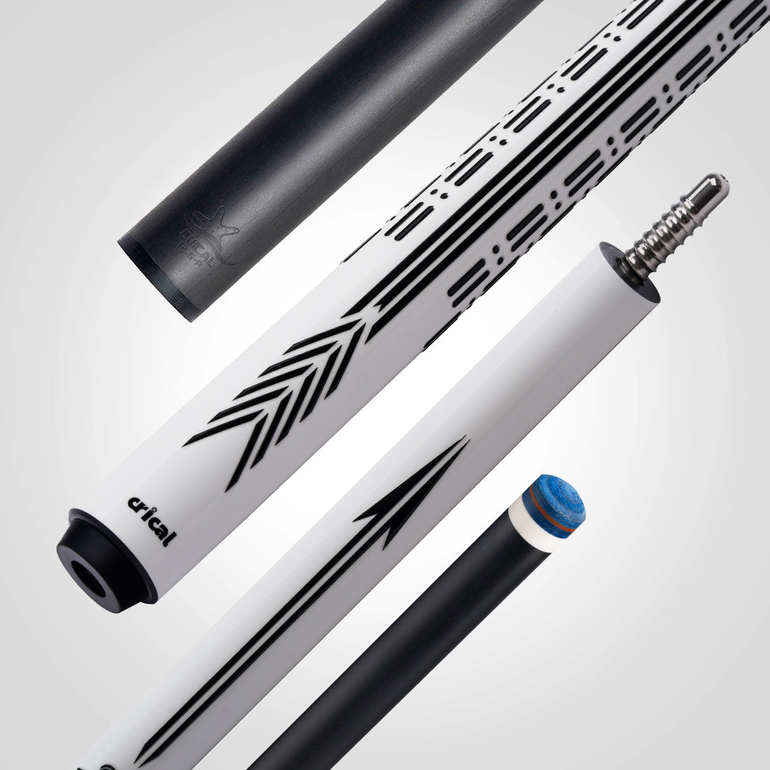 【CRICAL】CL-PD-04 Carbon Fiber Pool Cue Stick - 58" Low Deflection Professional Pool Cue with Pro Taper Shaft, 3D Wrapless Grip, 12.5mm Tip & 3/8x8 Joint Billiard Stick