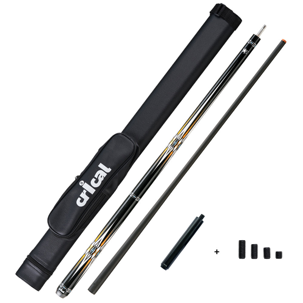 【CRICAL】CXD-2F 碳纤维台球杆,带 12.5 毫米尖头皮革握把,低偏转杆身,适用于台球杆