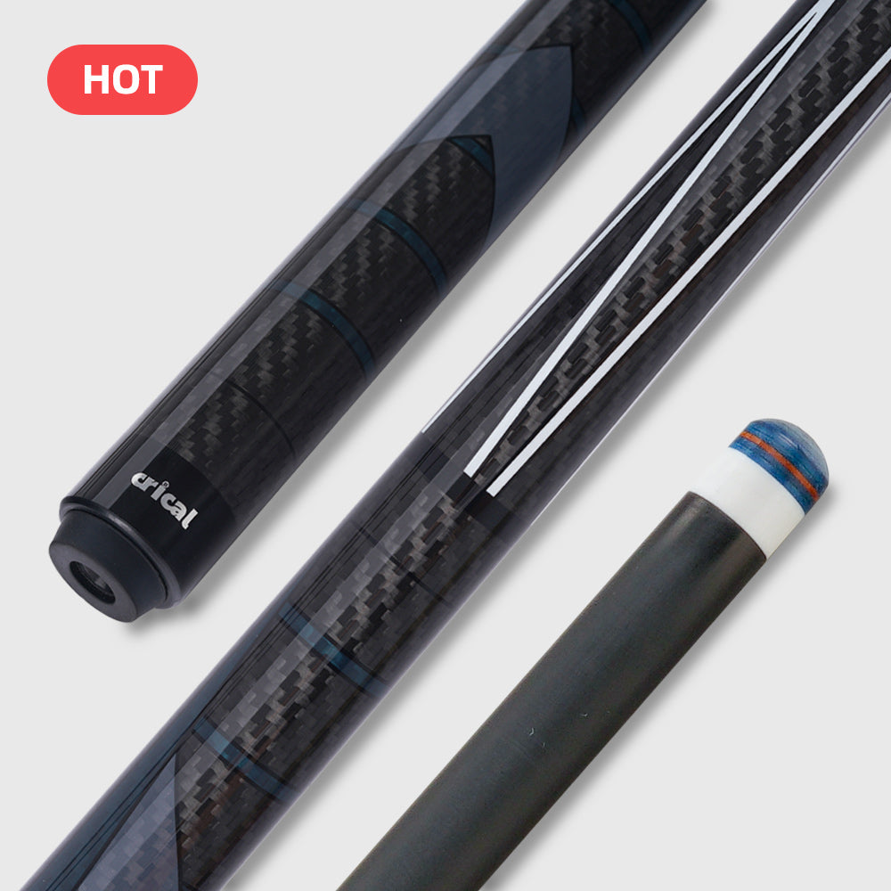 【Crical】CL-01 碳纤维台球杆,12.5mm 杆头,低偏转杆身,适用于台球杆