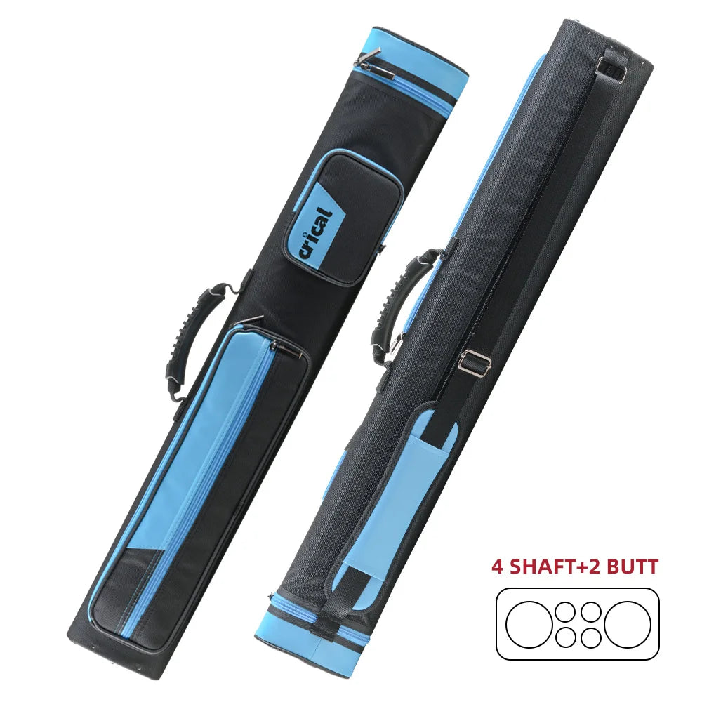 【Crical】Pool Cue Case with 6 Holes 2*4 case 2 butts 4 shafts pool cue bag for 1/2 Billiard cue cases