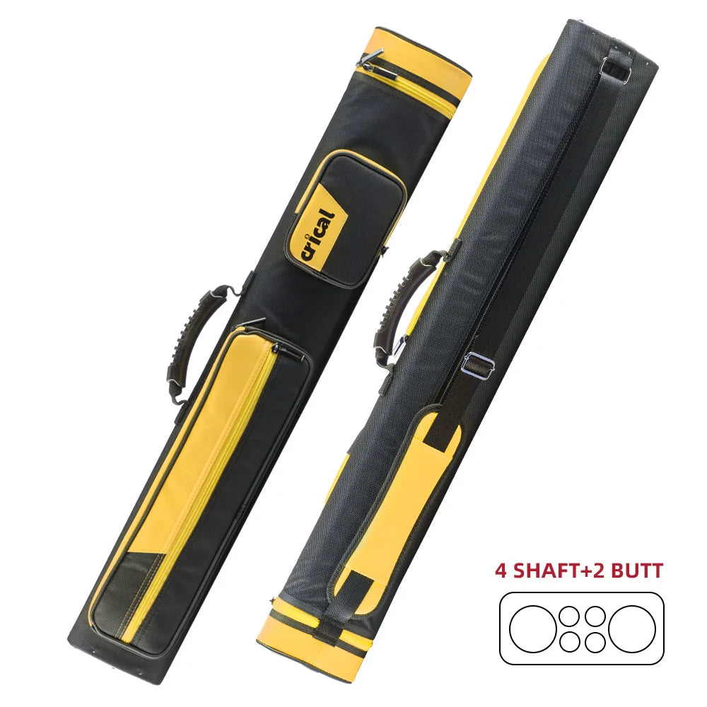 【Crical】Pool Cue Case with 6 Holes 2*4 case 2 butts 4 shafts pool cue bag for 1/2 Billiard cue cases