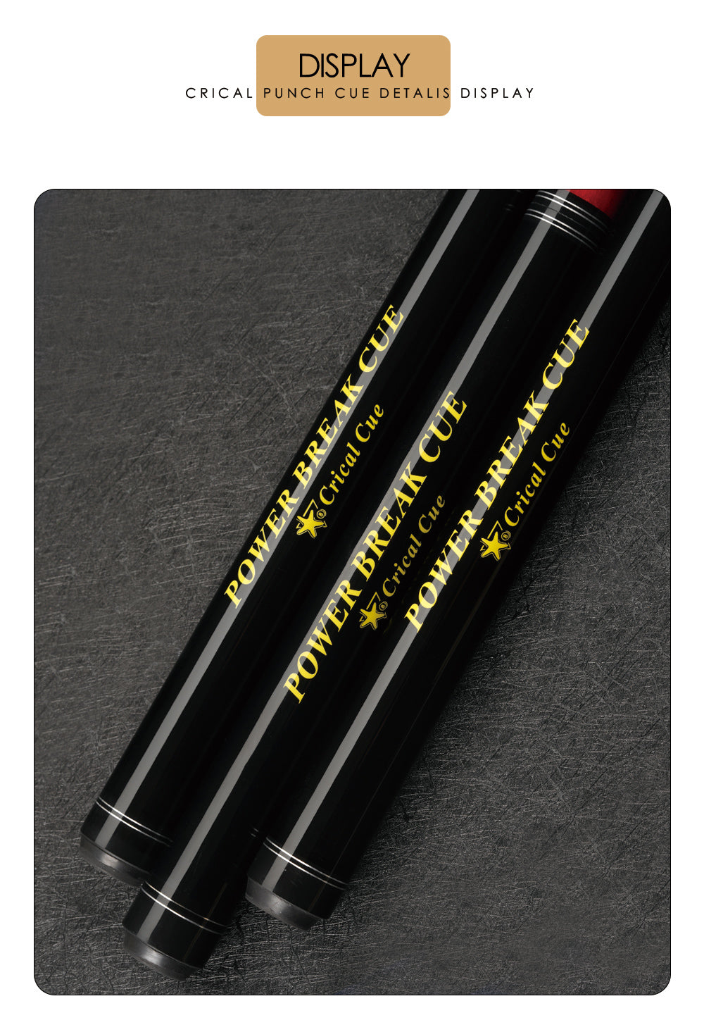 【CRICAL】Punch Jump Cue(3 Pieces- Red)