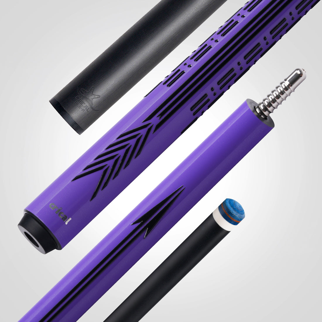 【CRICAL】CL-PD-03 Carbon Fiber Pool Cue Stick - 58" Low Deflection Professional Pool Cue with Pro Taper Shaft, 3D Wrapless Grip, 12.5mm Tip & 3/8x8 Joint Billiard Stick