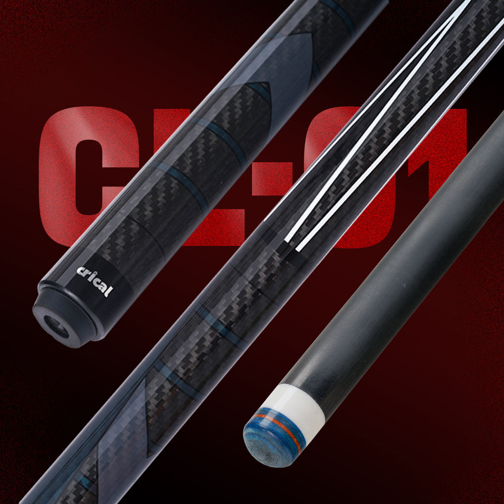【Crical】CL-01 碳纤维台球杆,12.5mm 杆头,低偏转杆身,适用于台球杆