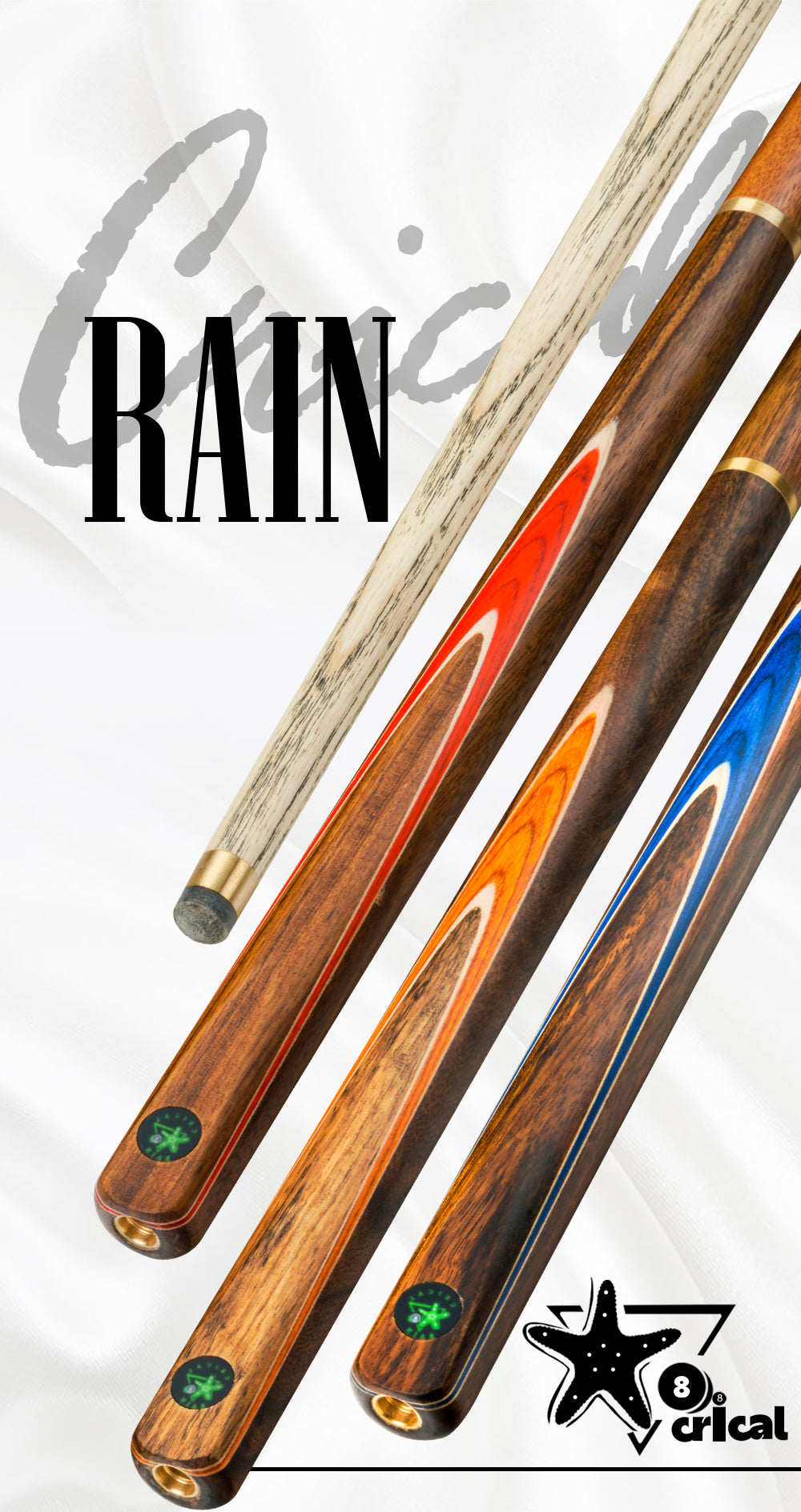 【CRICAL】3/4 Split Snooker Cues with 10-10.2mm Tip and Extension Cases for Professional Snooker Cue Stick(Tianzun-Red)