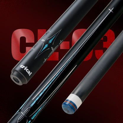 【CRICAL】CL-03 Carbon Fiber Pool Cue Stick with 12.5mm Tip Low Deflection shaft for Billiard Cue Sticks