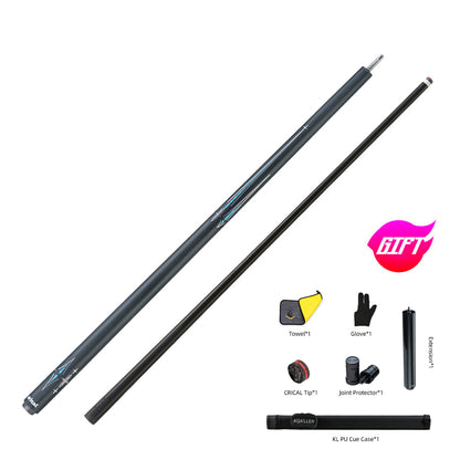 【Crical】CL-01 Carbon Fiber Pool Cue Stick with 12.5mm Tip Low Deflection shaft for Billiard Cue Sticks