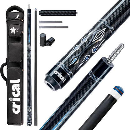 【KRITIKA】CL-04 Karbonfibra Bilarda Bastono kun 12.5mm Pinto Malalt-Deklina ŝafto por Bilardaj Bastonoj