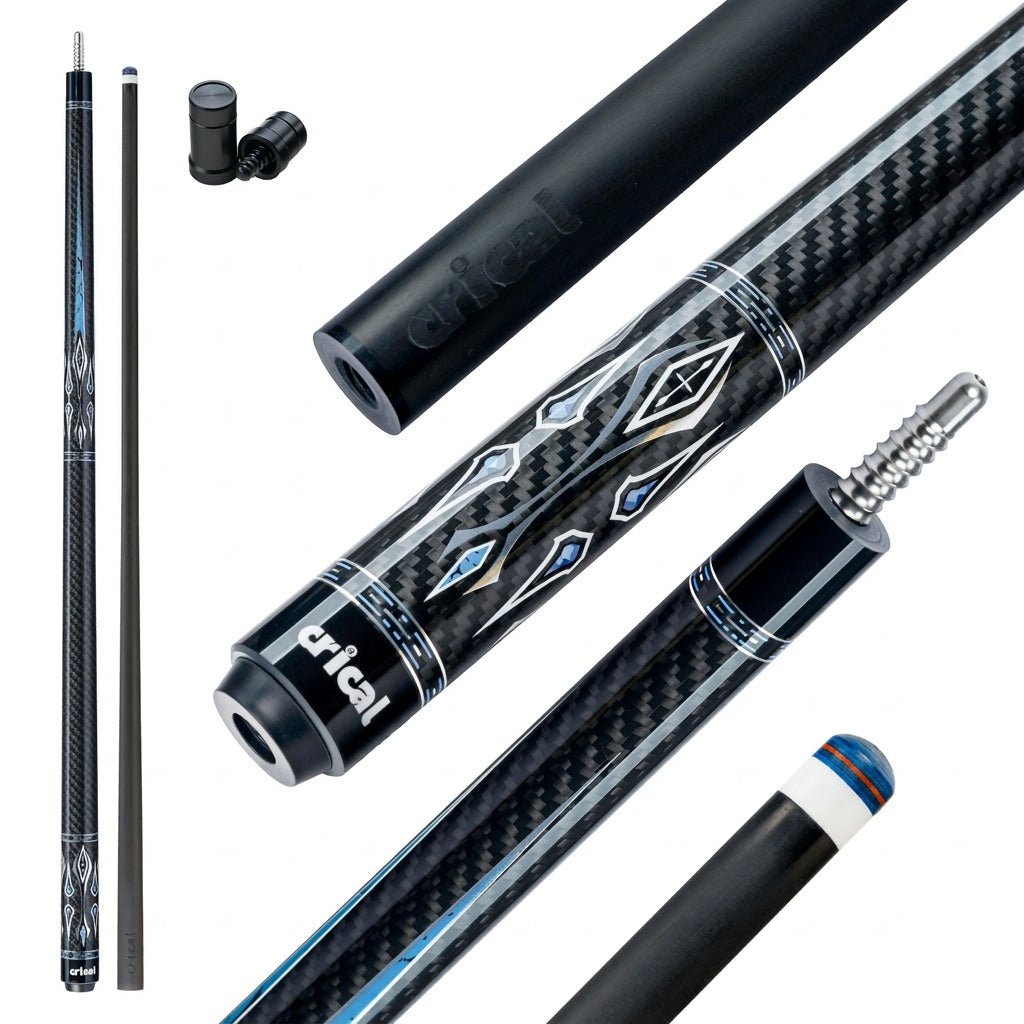 【CRICAL】CL-01/2/3/4Carbon Fiber Pool Cue Stick with 12.5mm Tip Low Deflection shaft for Billiard Cue Sticks(ship from USA)