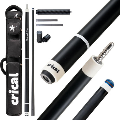 【CRICAL】CL-PRO 1 Carbon Fiber Pool Cue Stick with 12.5mm Tip Low Deflection shaft for Billiard Cue Sticks（ship from USA）