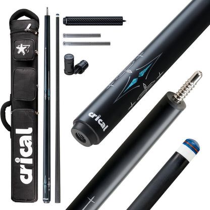 【CRICAL】CL-03 Carbon Fiber Pool Cue Stick with 12.5mm Tip Low Deflection shaft for Billiard Cue Sticks