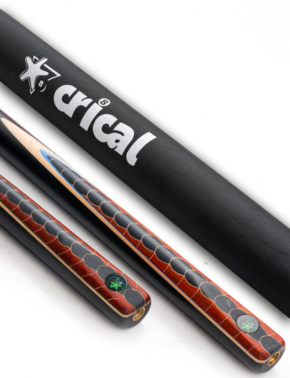 【CRICAL】3/4 Split Snooker Cues with 10-10.2mm Tip and Extension Cases for Professional Snooker Cue Stick(Dragon-green)