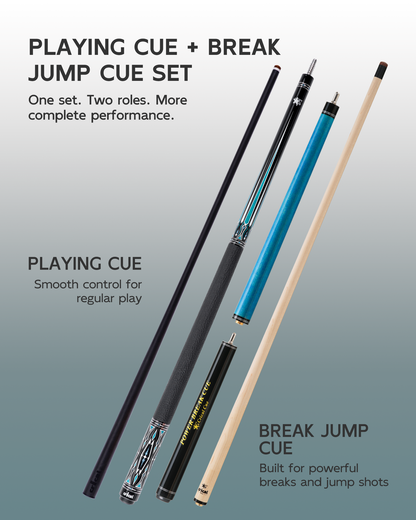 【CXD】CRICAL Pro Taper Carbon Fiber Pool Cue Set with Maple Jump Break Cue
