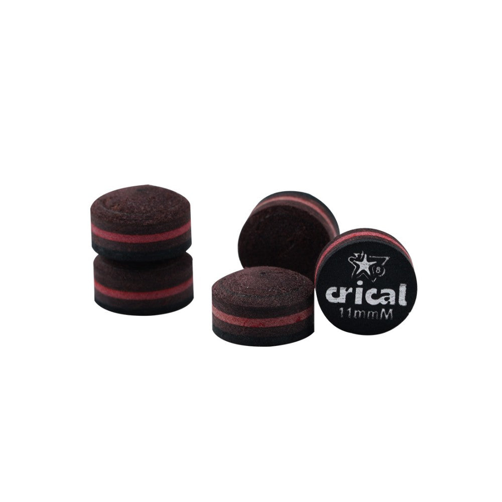 【Crical】Billiard Tips with Rainbow Tips 11/14mm Multilayer Pig Skin Cue Tips for Snooker Cue Tips for Billiards Cue Tip Accessories