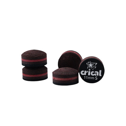 【Crical】Billiard Tips with Rainbow Tips 11/14mm Multilayer Pig Skin Cue Tips for Snooker Cue Tips for Billiards Cue Tip Accessories