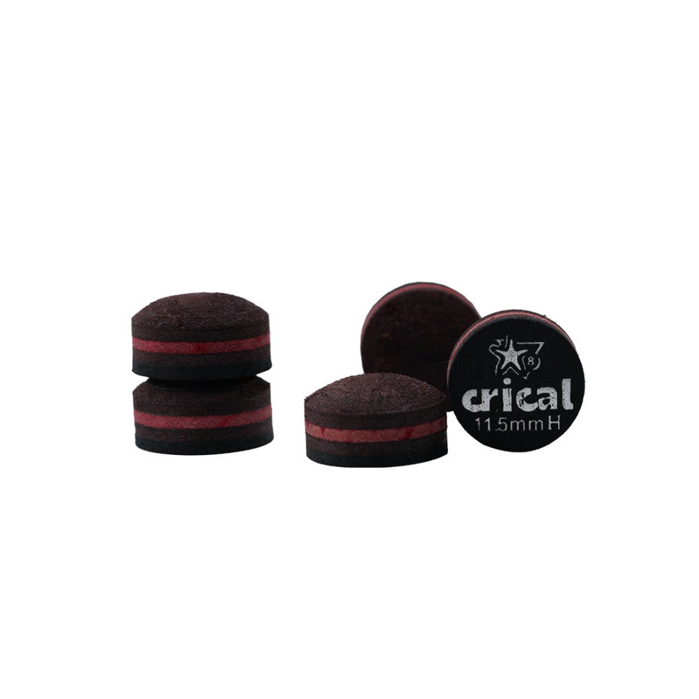 【Crical】Billiard Tips with Rainbow Tips 11/14mm Multilayer Pig Skin Cue Tips for Snooker Cue Tips for Billiards Cue Tip Accessories