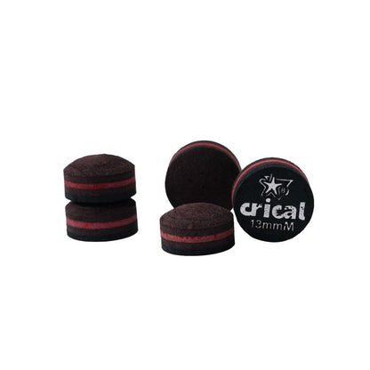 【Crical】Billiard Tips with Rainbow Tips 11/14mm Multilayer Pig Skin Cue Tips for Snooker Cue Tips for Billiards Cue Tip Accessories