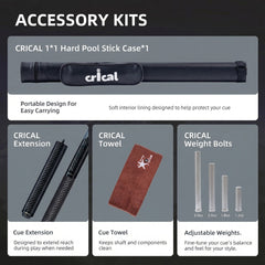 【CL-01 Pro Taper】 CRICAL Carbon Fiber Pool Cue Stick | Low Deflection Billiard Cue with 3/8x8 Joint & 12.5mm Tip