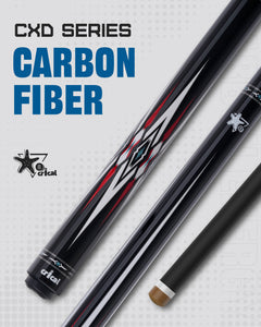 【CXD-1RF】 Carbon Fiber Pool Cue Stick with 12.5mm Tip Low Deflection shaft for Billiard Cue Sticks