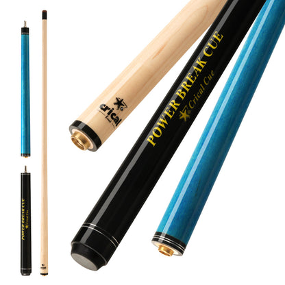 【Crical】Break Jump Cue with 3 Piece  Heavy Hitter Jump Break Cue 13.2mm Tip Punch Cue Professional Jump Cue (Black)