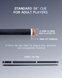 【WR-set】CRICAL Carbon Fiber Pool Cue Set with Ebony Rear Section