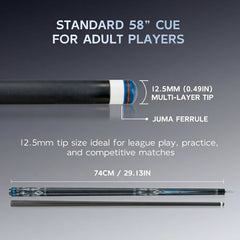 【CL-04】CRICAL Carbon Fiber Pool Cue Stick with 12.5mm Tip Low Deflection shaft for Billiard Cue Sticks