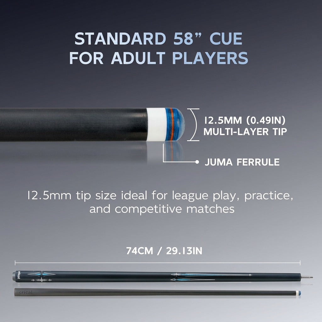 【CRICAL】CL-01/2/3 Carbon Fiber Pool Cue Stick with 12.5mm Tip Low Deflection shaft for Billiard Cue Sticks