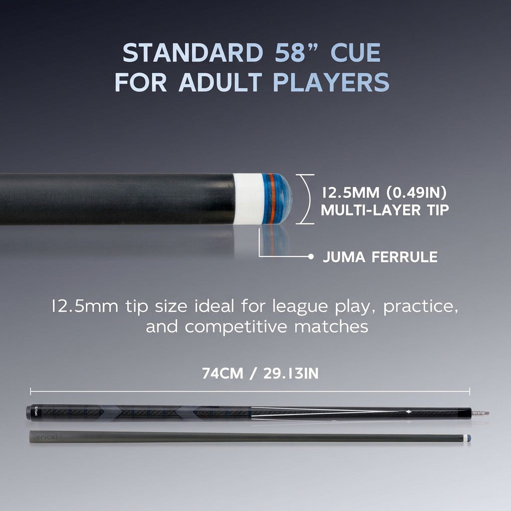 【CRICAL】CL-01/2/3 Carbon Fiber Pool Cue Stick with 12.5mm Tip Low Deflection shaft for Billiard Cue Sticks