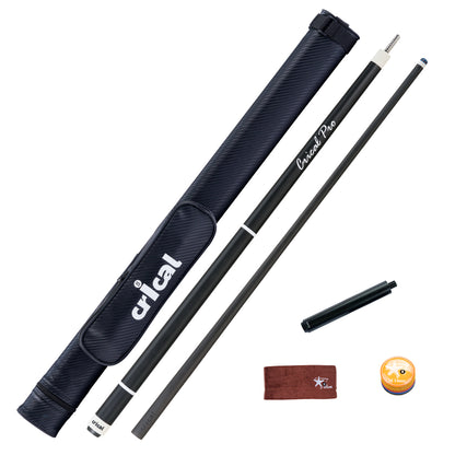 【Crical】PRO-1 碳纤维台球杆，带 12.5 毫米尖头低偏转杆身，适用于台球杆