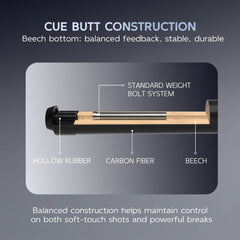 【CL-03】CRICAL Carbon Fiber Pool Cue Stick with 12.5mm Tip Low Deflection shaft for Billiard Cue Sticks