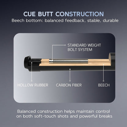 【CRICAL】CL-03 Carbon Fiber Pool Cue Stick with 12.5mm Tip Low Deflection shaft for Billiard Cue Sticks