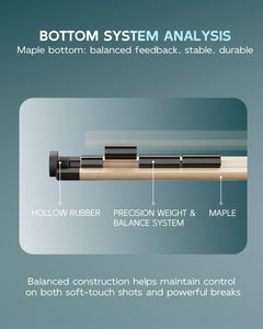 【CXD-2BF】 Carbon Fiber Pool Cue Stick with 12.5mm Tip leather grip Low Deflection shaft for Billiard Cue Sticks