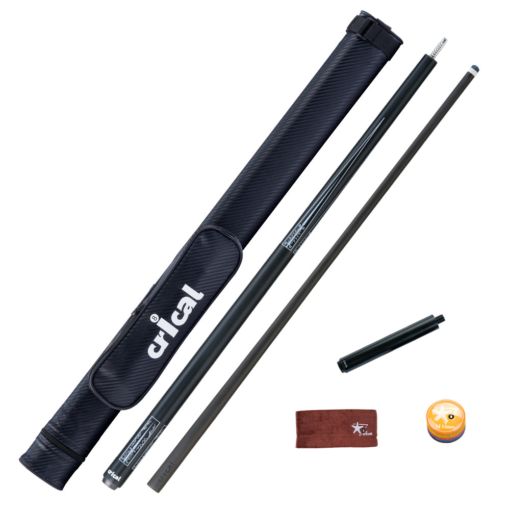 【CRICAL】CL-02 Carbon Fiber Pool Cue Stick with 12.5mm Tip Low Deflection shaft for Billiard Cue Sticks
