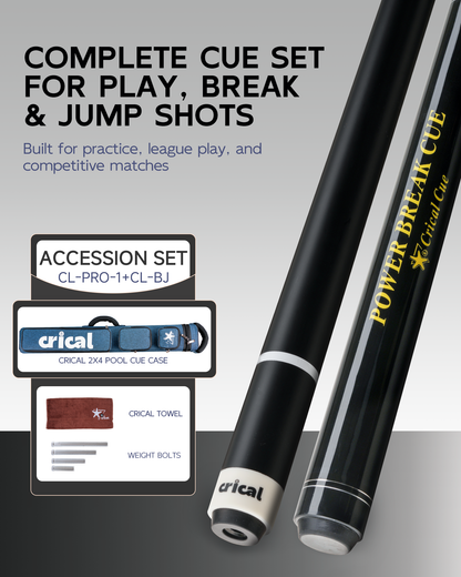 【CL-01/03/04】CRICAL Carbon Fiber Pool Cue Set with Maple Jump Break Cue